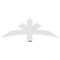 Ekena Millwork Davenport Architectural Grade PVC Gable Bracket, 48"W x 16"H x 4"D x 4"F, 8/12 Pitch GBP048X16X0404DAV00 - alternate 2